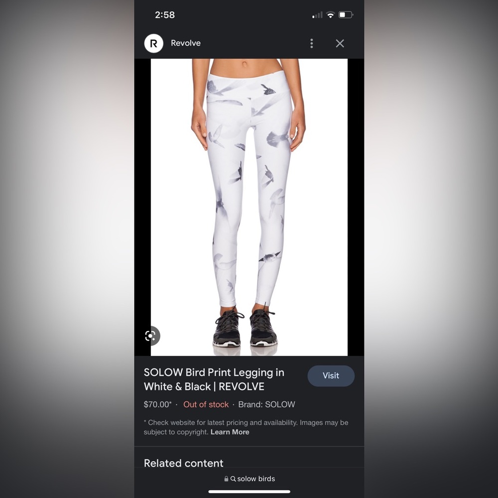 SOLOW bird print leggings